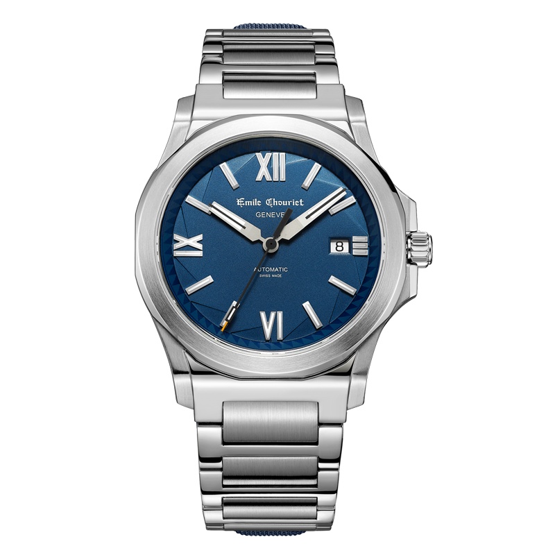 艾米龙(Emile Chouriet)手表挑战者系列冰峰精钢表带机械男表08.1170.G.6.6.98.6
