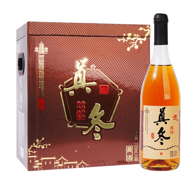 塔牌 绍兴黄酒 真冬 手工花雕酒 珍藏版礼盒 720ml*6瓶整箱装 糯米酒 半干型黄酒