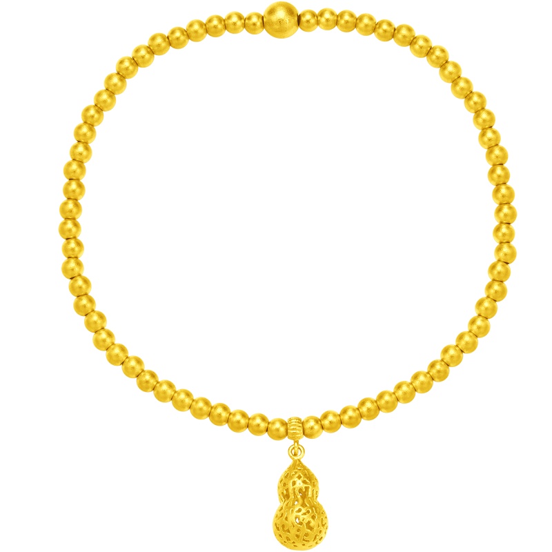 周大福 传承系列经典葫芦足金金手链计价甄品F221394