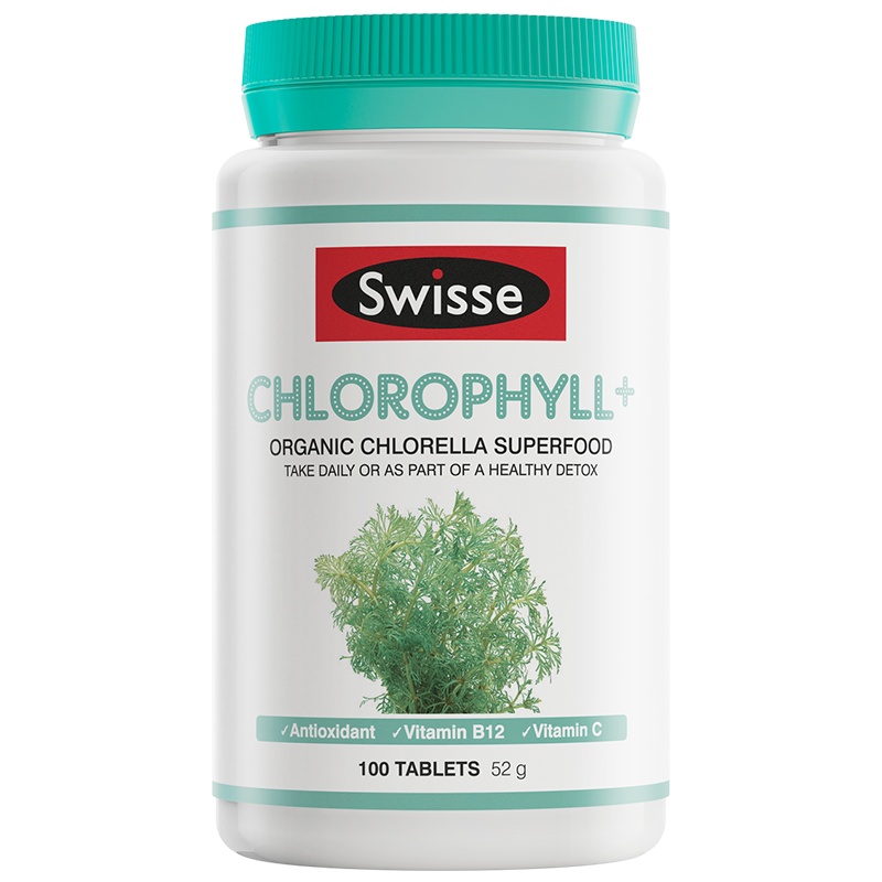 [使你呼吸更顺畅]Swisse 叶绿素片 100片/瓶 澳洲进口 膳食营养补充剂