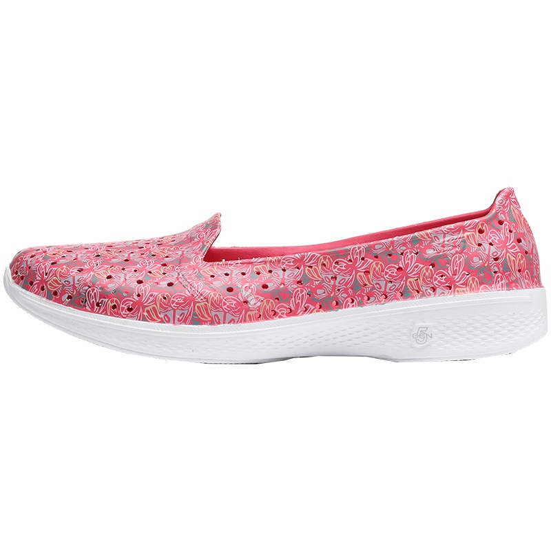 斯凯奇女鞋凉鞋透气轻便印花一脚蹬洞洞休闲运动鞋13100