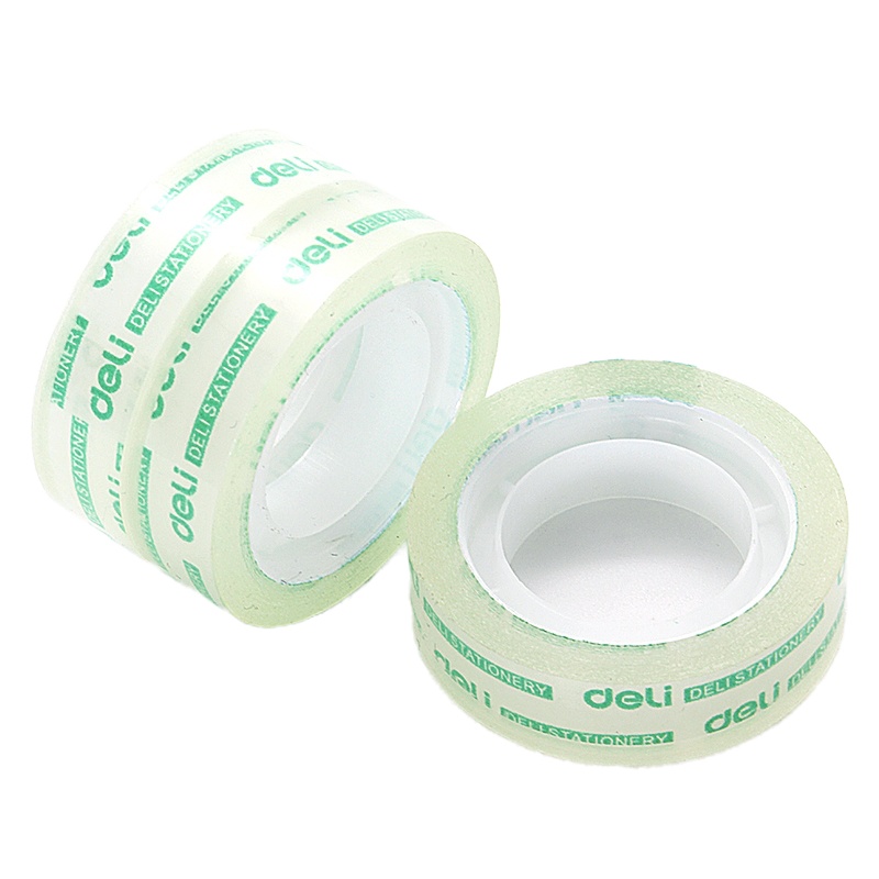 得力30011小胶带封箱带胶带学生文具办公透明胶带1.2cm胶带 24卷 JR