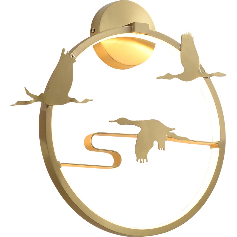 觅物 铜壁灯背景墙壁灯客厅镜前灯床头灯美式后现代卧室房间卫生间楼梯阳台新中式北欧过道现代简约壁灯