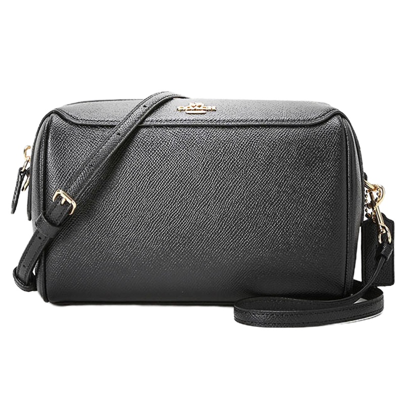 蔻驰(COACH) 女士BENNETT系列黑色波士顿桶包单肩斜挎包