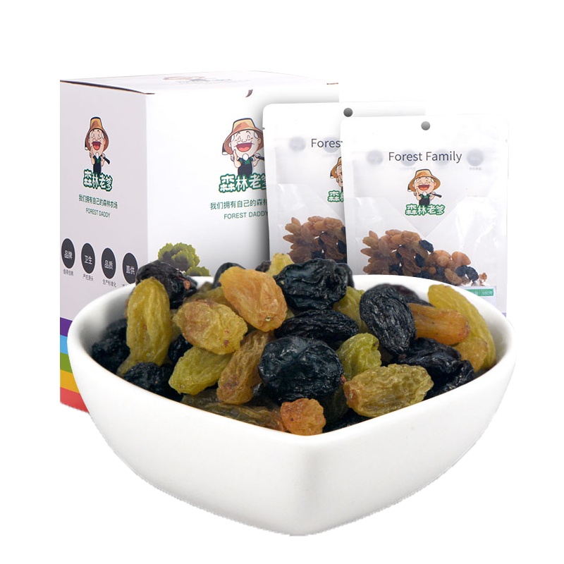 壹山傍水森林老爹葡萄干新疆免洗吐鲁番特产四色葡萄干180g*2袋