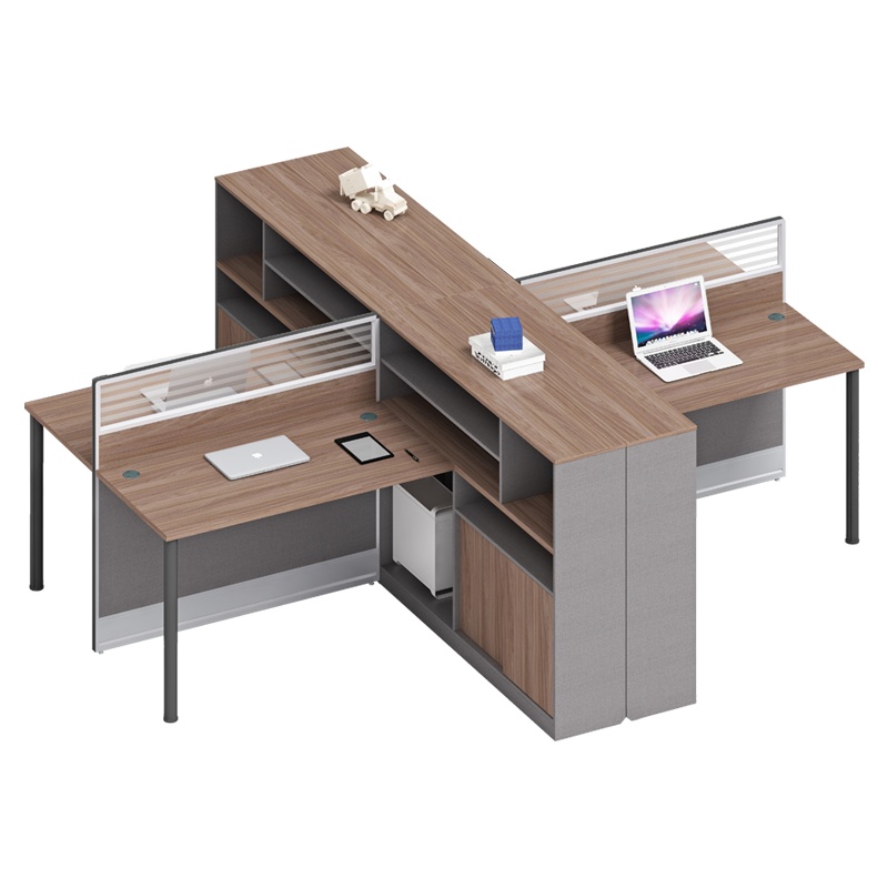 科朔 办公桌职员桌 员工桌 板式屏风桌 四人位 KS-06L3049