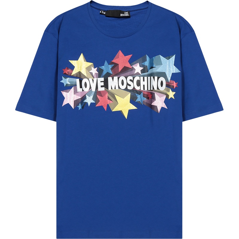 LOVE MOSCHINO 女士棉质圆领短袖T恤 W4F87 29 M3876