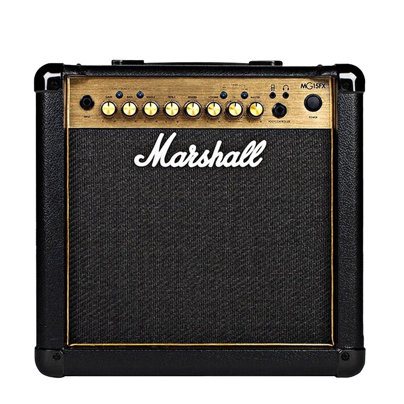 马歇尔(Marshall)吉他音箱 MG15GFX电吉他音箱 演奏原声失真效果马勺电吉他音响 带混响 40W