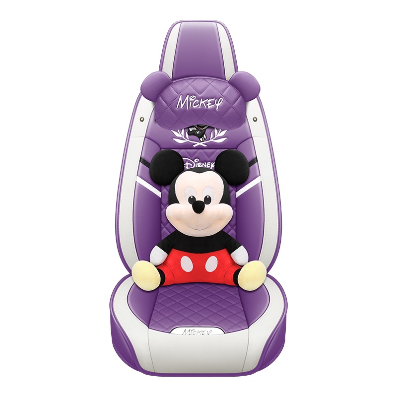 四季通用卡通汽车坐垫丰田RAV4卡罗拉锐志雷凌凯美瑞本田CRV思域缤智雅阁飞度冠道凌派XRV全包围女米奇座垫套冬季米老鼠