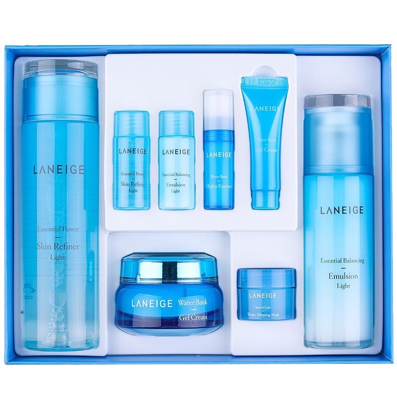 兰芝水库凝肌系列水乳面霜8件套装（滋润型）保湿补水 修护滋润营养 430ML 面部护肤套装礼盒