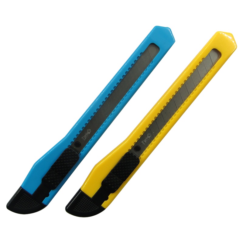 得力(deli)2052小号美工刀10把 裁纸刀 拆信刀 拆箱刀 切纸刀 工具刀 办公文具用品 颜色随机