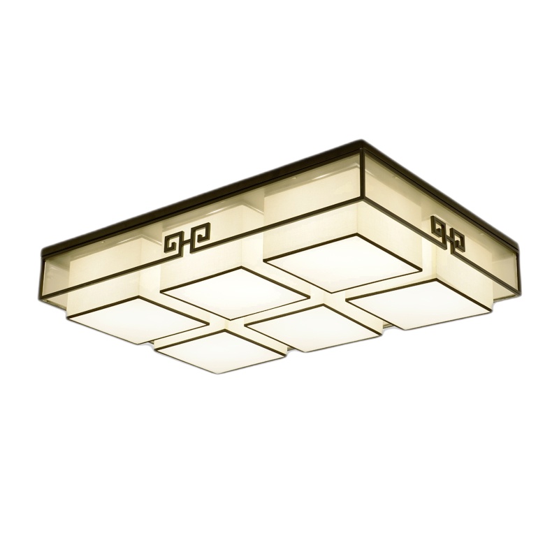 新中式吸顶灯客厅灯具中国风卧室餐厅长方形简约大气家用组合套餐