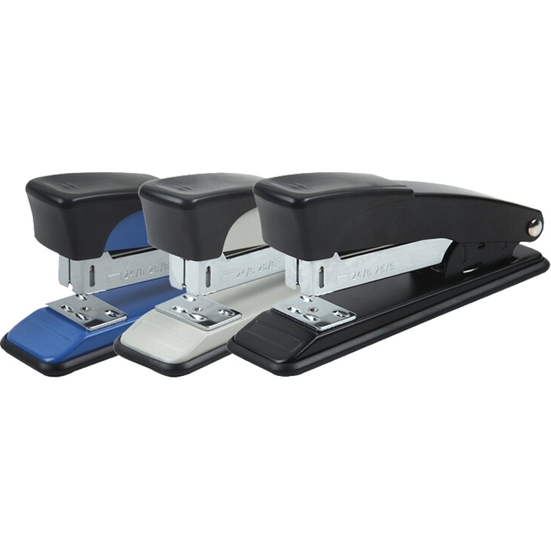 广博(guangbo)DSJ7207S 12号金属订书机2个可装订25页 适用24/6 26/6订书针 颜色随机 订书机