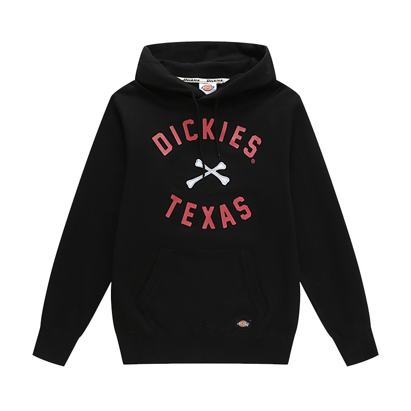 DICKIES 男士卫衣印花贴布绣宽松版型套头连帽卫衣