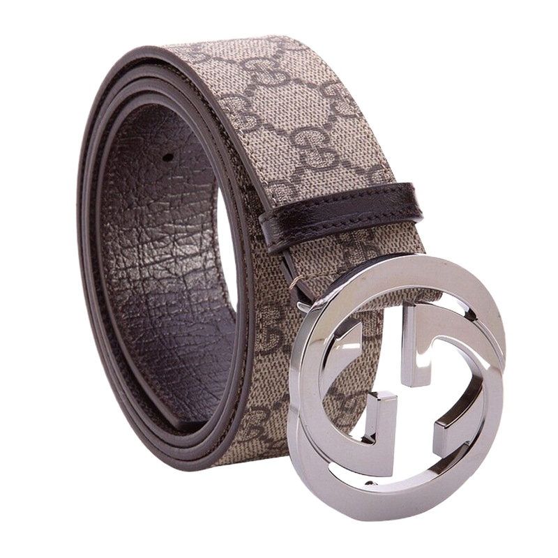 [优享]GUCCI 古驰PVC男士腰带 114984-KGD1R-9643 咖啡色90CM