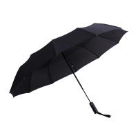 夏宇 超大自动折叠男女情侣大号防风防晒紫外线加固加厚三折雨伞 黑色