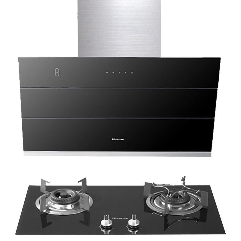 海信(Hisense)侧吸式抽油烟机灶具套装19m³大吸力自清洁免拆洗吸油烟机燃气烟灶套装DJ901+301DS天然气