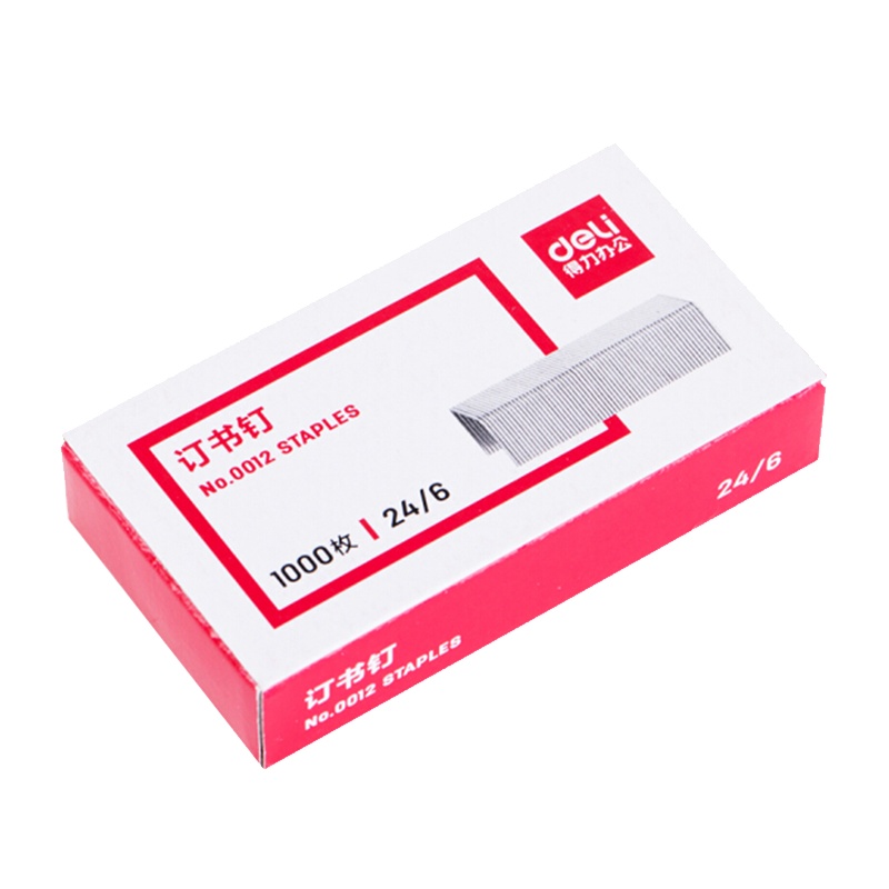 得力 (deli) 0012高强度订书钉 12#订书针办公用品 1000枚盒 20盒装