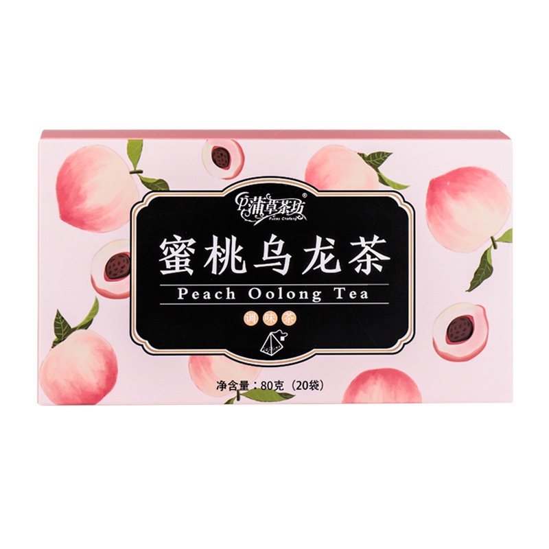 [买2送杯]蒲草茶坊 花草茶蜜桃白桃乌龙茶单独袋装20袋/盒 组合養生花果茶水果茶袋泡茶