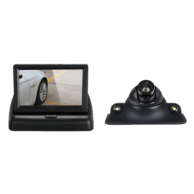 誉霸 右侧盲区摄像头 +4.3寸折叠显示器 汽车侧视高清夜视车载右前右视盲区辅助系统 LED款 (yoelbaer)