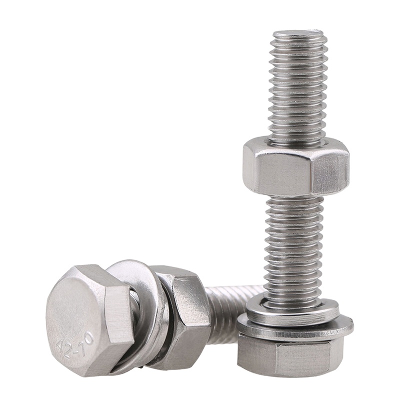 波斯 平头不锈钢螺栓、螺帽、垫片、弹簧垫片4*30(1500粒/盒)