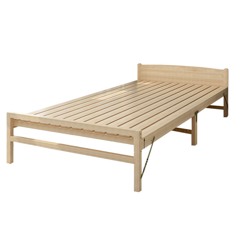 瑞丰杰-松木折叠床实木简易午休床单人折叠床行军床0.8米宽C06