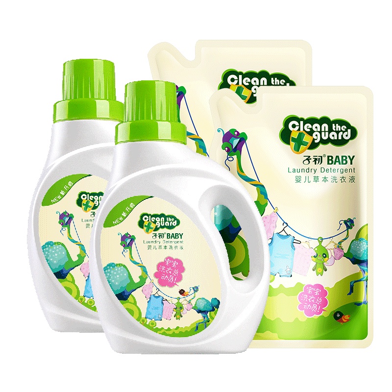 子初婴儿洗衣套装洗衣液3L洁净机洗手洗儿童洗衣液