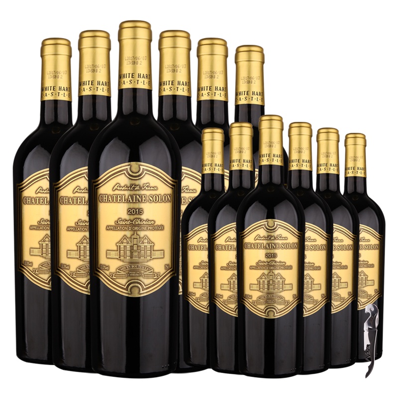 法国原瓶进口红酒 索龙圣西岩干红葡萄酒十二支装赠海马刀