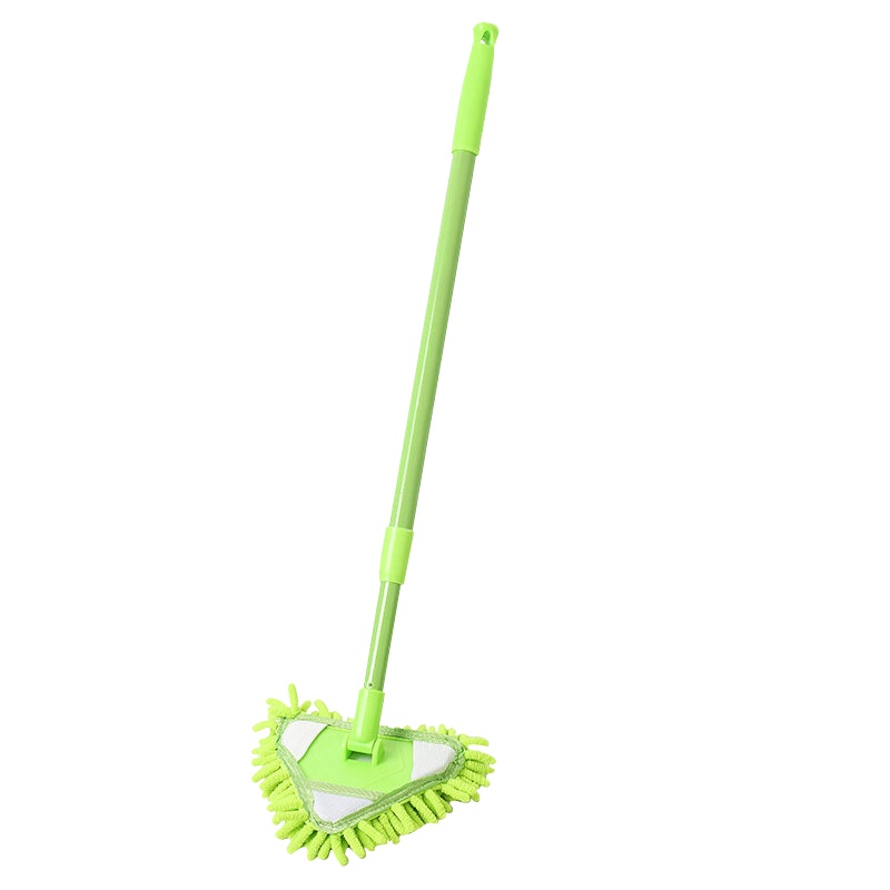 海斯迪克 HKW-81 三角形雪尼尔吸水除尘拖把 多功能可旋转无死角伸缩杆清洁拖把 绿色