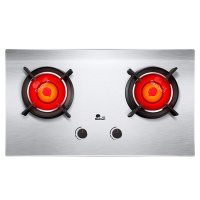 红日(RedSun) 一级能效EH009G不锈钢燃气灶双灶红外线聚能灶家用嵌入式台式天然气灶液化气灶(天然气)