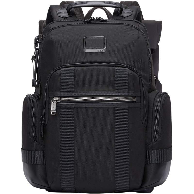 TUMI途明 ALPHA BRAVO系列 休闲轻质男士双肩背包 旅行商务黑色背包 笔记本电脑包0232307D-黑色