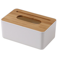 弘拜 桌面纸巾盒 多功能收纳盒子 抽纸盒 圈纸盒纸抽盒 手机支架遥控器收纳盒子楠竹工艺竹盖纸巾盒