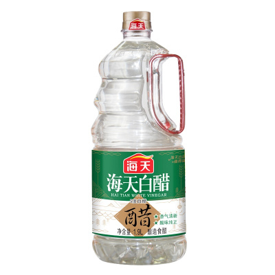 海天白醋1900ml*2 瓶装 家用大瓶装米醋 酿造食醋酿造食醋醋白醋 家用厨房炒菜凉拌腌制调味品