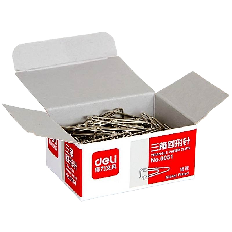 得力0051回形针(100枚/盒)创意回型针 迷你曲别针 扣针 办公用品 回形针 办公收纳 办公用品(10个/组)