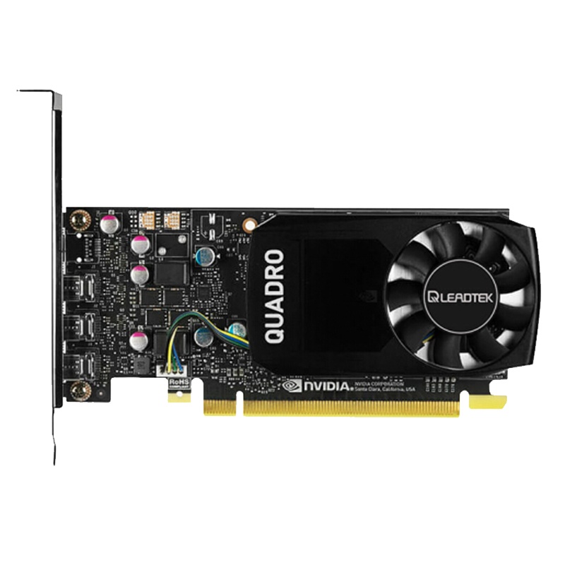 丽台(LEADTEK)NVIDIA Quadro P1000 4GB GDDR5/128bit/82GBps CUDA核心640 建模渲染绘图专业显卡
