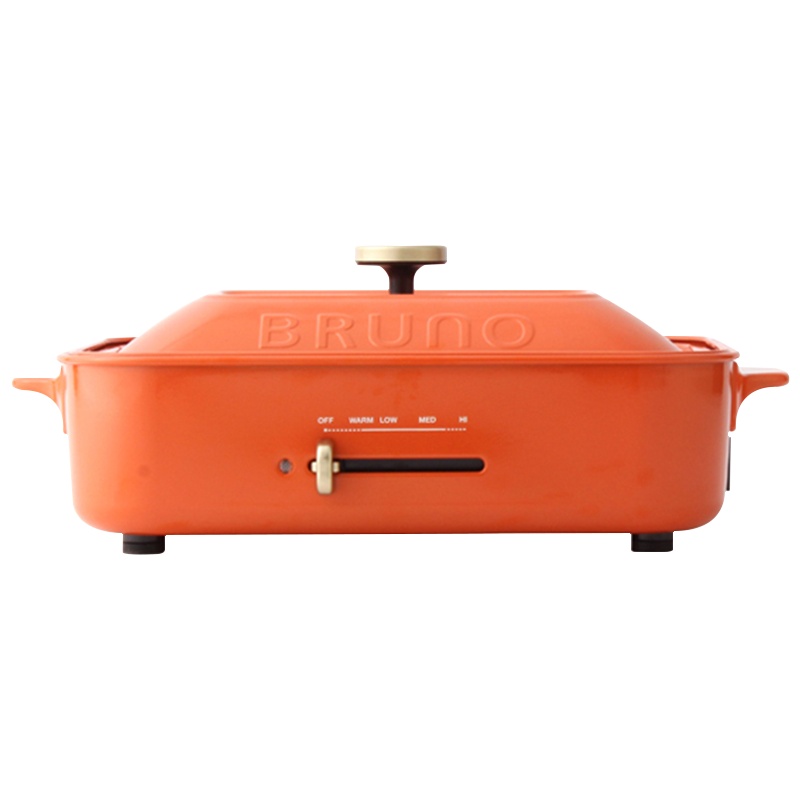 [高颜值一锅多用]BRUNO 日本多功能网红电烧烤炉锅 1.8L其他多用途锅 不粘涂层 轻油少烟 橙色