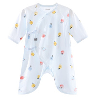 Aengbay 新生儿连体蝴蝶衣婴儿衣服夏薄款纯棉无骨抗菌和尚服初生