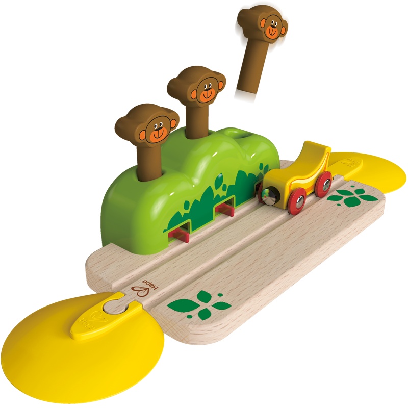Hape火车轨道—欢乐蹦蹦猴18个月以上儿童轨道玩具