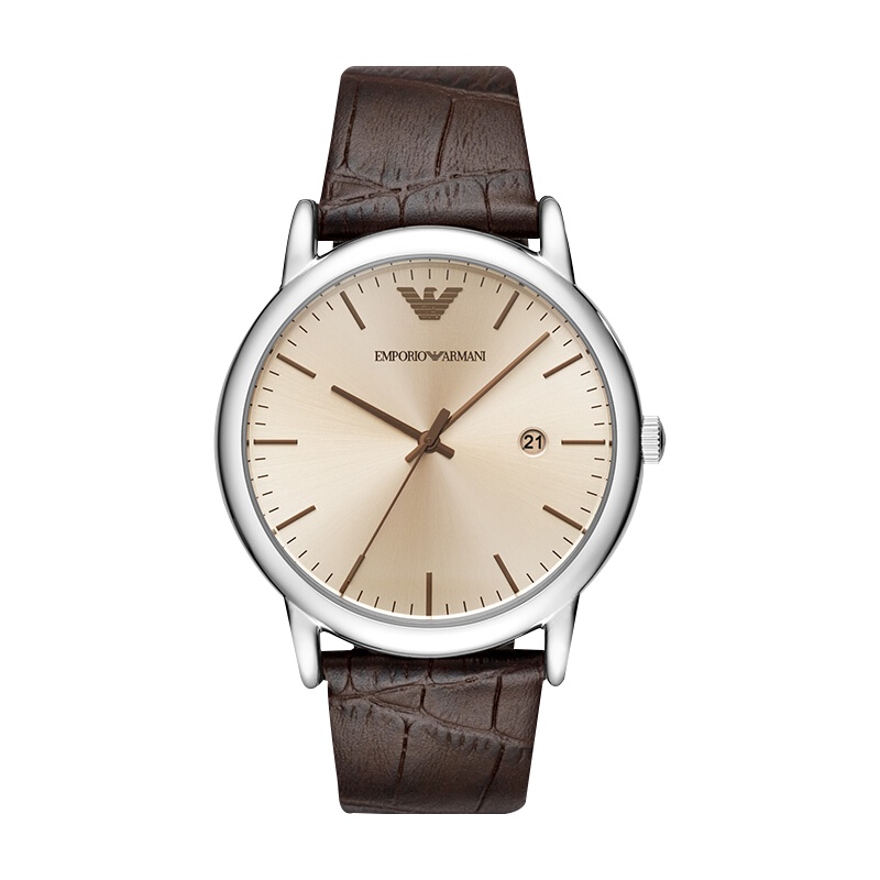 阿玛尼(ARMANI)男士英伦时尚手表 欧美品牌指针休闲简约石英表男 AR11096