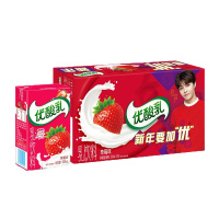 伊利优酸乳 草莓味乳饮料 250ml*24盒