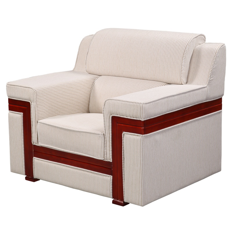 [红心家居]现代简约办公沙发办公室会客商务接待单人位