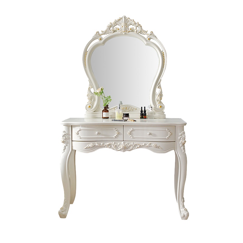 艺可恩新欧式梳妆台简约化妆桌经济型网红ins 卧室化妆台小户型迷你妆凳