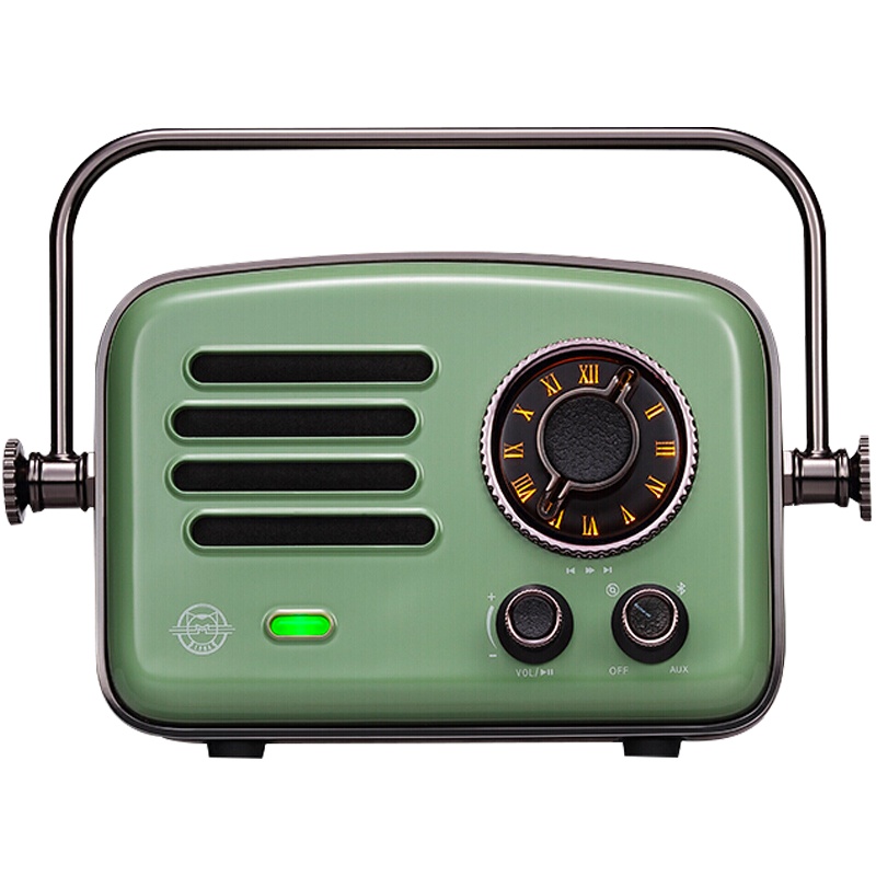 猫王收音机 旅行者2号 复古蓝牙音箱小音响智能语音网络收音机户外低音炮 极光绿