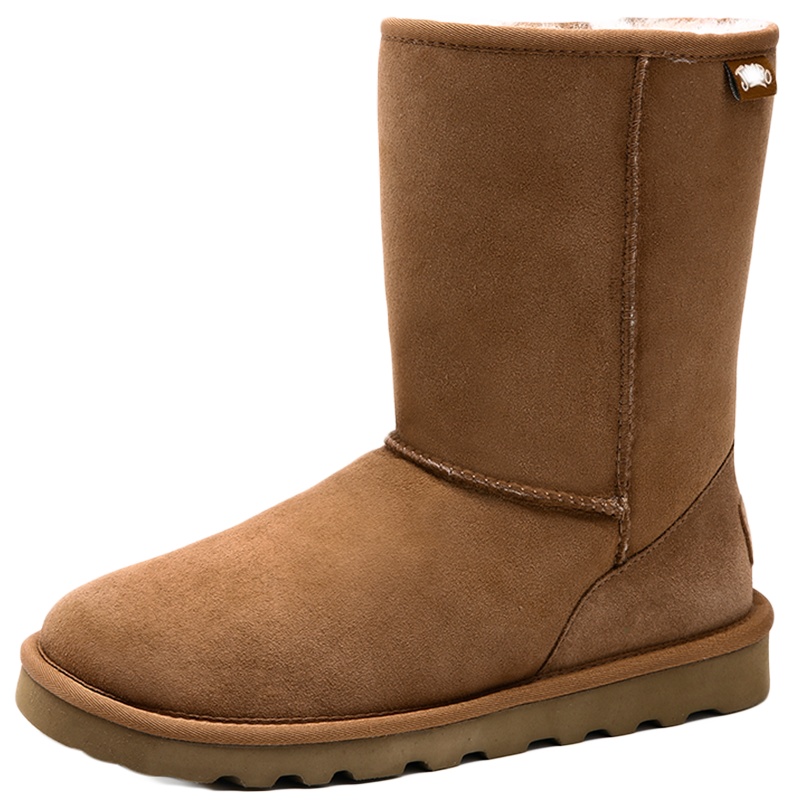 JUMBO简帛澳洲羊皮毛一体雪地靴女中筒靴加厚冬季保暖防滑5025