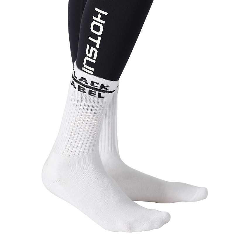 美国HOTSUIT后秀女士袜子运动中高筒袜白色及踝堆堆袜单双装
