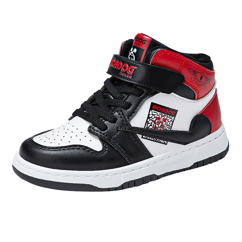 巴布豆house冬季新款儿童板鞋大童男童鞋子加绒冬鞋运动鞋女童二棉鞋BBS21834