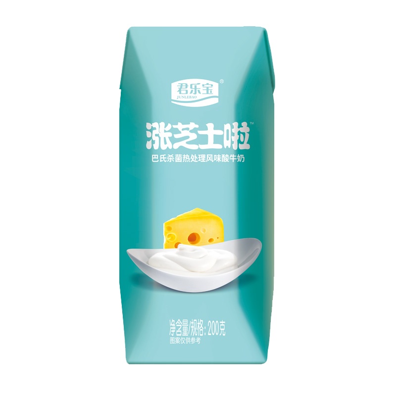 君乐宝 涨芝士啦酸奶利乐砖 200g*12盒 芝士风味酸牛奶 礼盒装