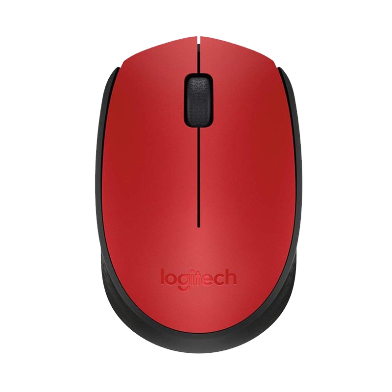 罗技(Logitech)M170红色无线鼠标+鼠标垫+鼠标收纳袋+南孚五号八粒电池