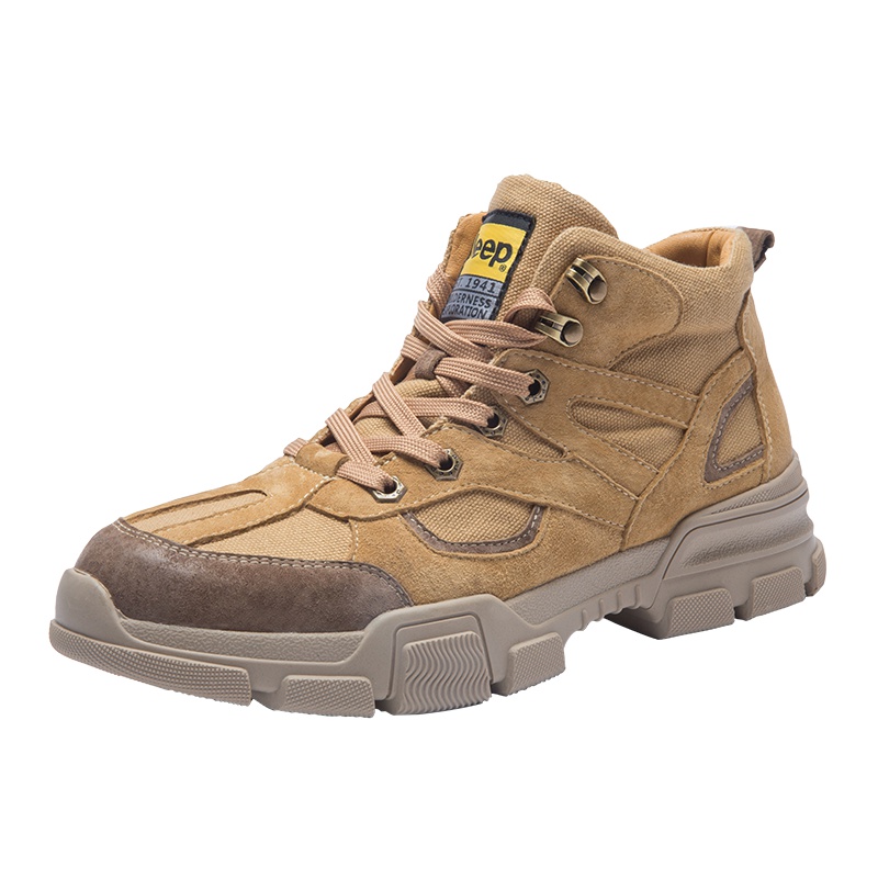 Jeep男鞋吉普运动休闲透气耐磨潮流百搭高帮工装靴