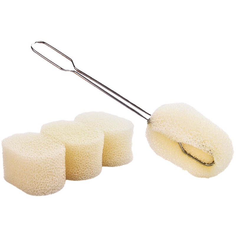 不锈钢手柄洗杯刷[含三只可替换刷头]洗奶瓶保温杯玻璃杯厂家自营百洁布钢丝球墩布抹布 科林清